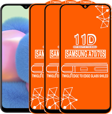 TWIGLO Edge To Edge Tempered Glass for SAMSUNG A70S(Pack of 3)