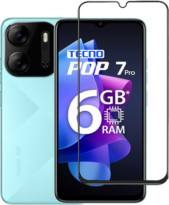 INFINITYWORLD Edge To Edge Tempered Glass for Tecno POP 7 Pro(Pack of 1)