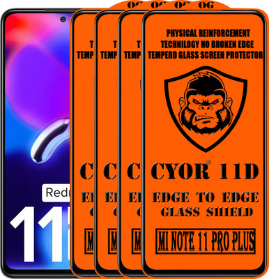 CYOR Edge To Edge Tempered Glass for REDMI NOTE 11 PRO PLUS(Pack of 4)