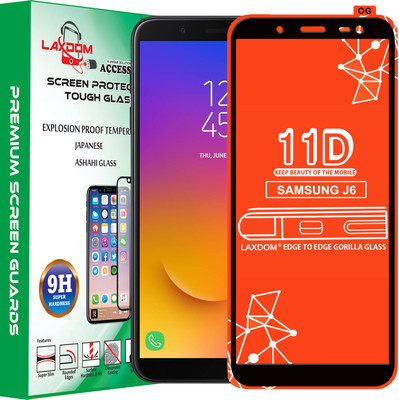 Laxdom Edge To Edge Tempered Glass for Samsung Galaxy J6(Pack of 1)