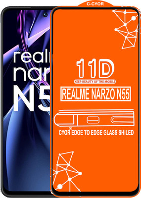 CYOR Edge To Edge Tempered Glass for REALME NARZO N55(Pack of 1)