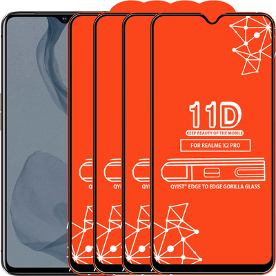 Qyist Edge To Edge Tempered Glass for Realme X2 Pro(Pack of 4)