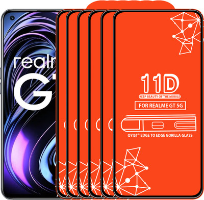 Qyist Edge To Edge Tempered Glass for Realme Gt 5G(Pack of 6)