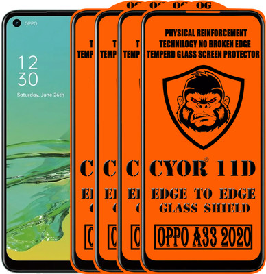 CYOR Edge To Edge Tempered Glass for OPPO A33 2020(Pack of 4)