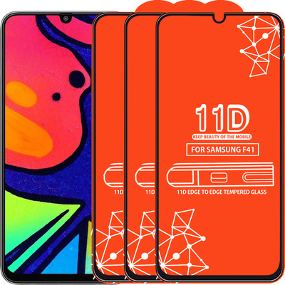 Qyist Edge To Edge Tempered Glass for Samsung Galaxy F41(Pack of 3)