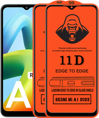 Laxdom Edge To Edge Tempered Glass for REDMI MI A1 2022(Pack of 2)