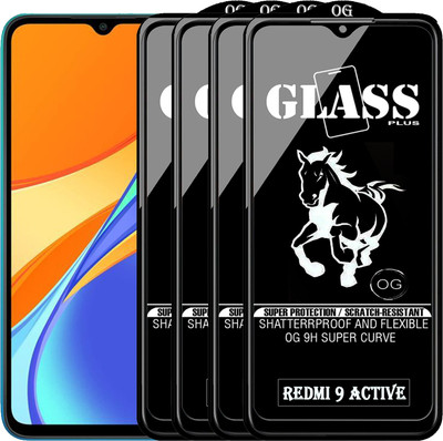 PFOAM Edge To Edge Tempered Glass for REDMI 9 ACTIVE(Pack of 4)