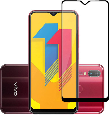 Evett Edge To Edge Tempered Glass for Vivo Y11 (HD Clarity)(Pack of 2)