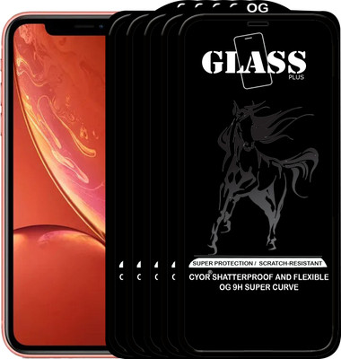 CYOR Edge To Edge Tempered Glass for Apple iPhone XR(Pack of 5)