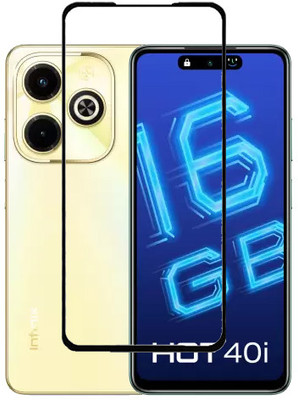 HOBBYTRONICS Edge To Edge Tempered Glass for Infinix HOT 40i, INFINIX HOT 40I(Pack of 1)