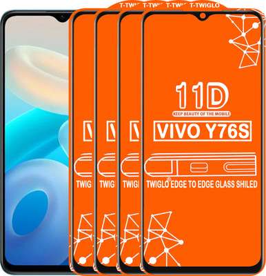 TWIGLO Edge To Edge Tempered Glass for VIVO Y76S(Pack of 4)