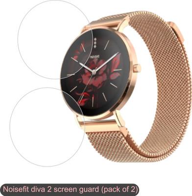 VPrime Edge To Edge Tempered Glass for NoiseFit Diva 2k Smarwatch(Pack of 2)