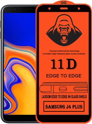 Laxdom Edge To Edge Tempered Glass for SAMSUNG GALAXY J4 PLUS(Pack of 1)