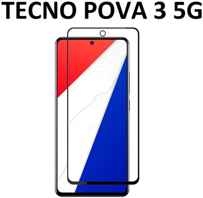 kentop Edge To Edge Tempered Glass for Tecno Pova 3 5G(Pack of 1)