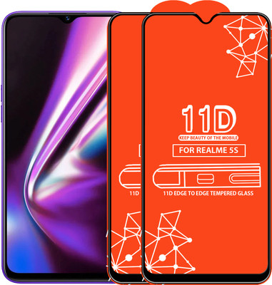 Roxel Edge To Edge Tempered Glass for Realme 5S(Pack of 2)