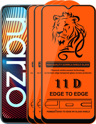 Forego Edge To Edge Tempered Glass for Realme Narzo 10A(Pack of 3)
