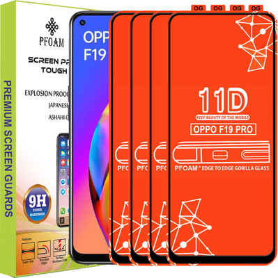 PFOAM Edge To Edge Tempered Glass for OPPO F19 PRO(Pack of 4)