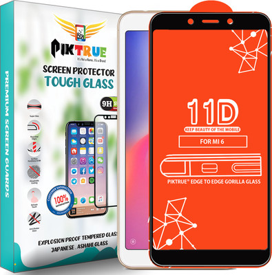 PikTrue Edge To Edge Tempered Glass for Mi Redmi 6(Pack of 1)