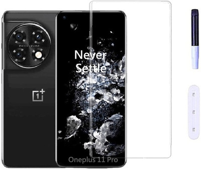 Mersal Edge To Edge Tempered Glass for Oneplus 11 Pro, UV Curved Screen Protector with Easy Installation Kit(Pack of 1)