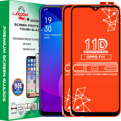 Laxdom Edge To Edge Tempered Glass for OPPO F11(Pack of 2)