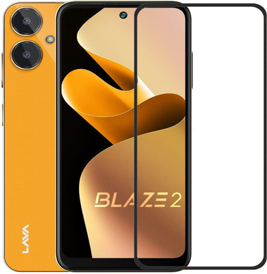 NKCASE Edge To Edge Tempered Glass for Lava Blaze 2(Pack of 1)