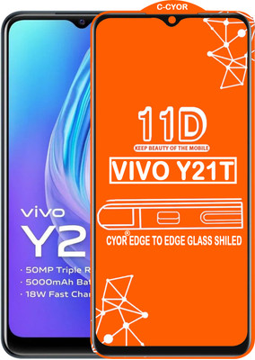 CYOR Edge To Edge Tempered Glass for VIVO Y21T(Pack of 1)