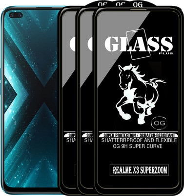 PFOAM Edge To Edge Tempered Glass for REALME X3 SUPERZOOM(Pack of 3)
