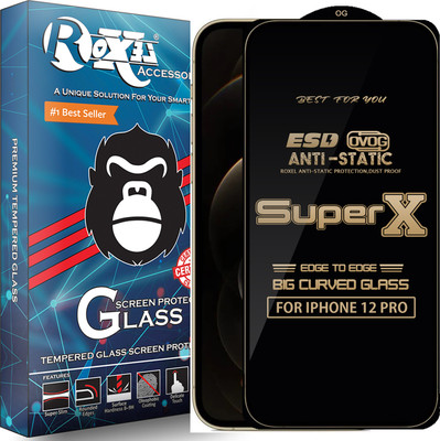 Roxel Edge To Edge Tempered Glass for IPHONE 12 PRO(Pack of 1)