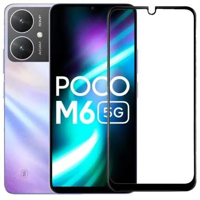 ASVALBUY Edge To Edge Tempered Glass for Poco M6 5G(Pack of 1)