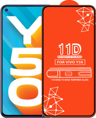 Qyist Edge To Edge Tempered Glass for Vivo Y50(Pack of 1)