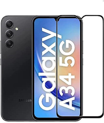 DMJHP Edge To Edge Tempered Glass for Samsung Galaxy A34 5G(Pack of 1)