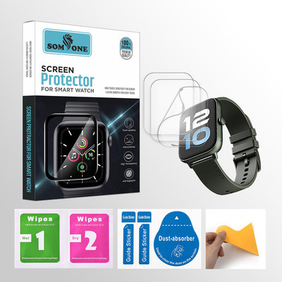 SOMTONE Edge To Edge Tempered Glass for BOULT Ridge 1.8 INCH Smartwatch 3 PROTECTOR + 3 WIPES + 3 DUST REMOVAL STICKER + 1 WIPER(Pack of 3) SOMTONE Edge To Edge Tempered Glass for BOULT Ridge 1.8 INCH Smartwatch 3 PROTECTOR + 3 WIPES + 3 DUST REMOVAL STICKER + 1 WIPER(Pack of 3)