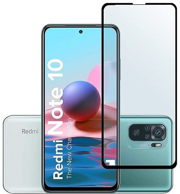 NIMMIKA ENTERPRISES Edge To Edge Tempered Glass for Mi Redmi Note 10 4G(D Plus Clarity Technology | 9H Hardness for Unrivaled Protection | Ultra-Thin Design with Sleek Edges | Smooth Touch Sensitivity | Precision Cut for Perfect Fit | Case-Friendly Design)(Pack of 1)