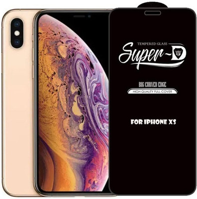 Mersal Edge To Edge Tempered Glass for Apple iPhone XS, Super D+ with Perfect Fit with Easy Installation Kit(Pack of 1)