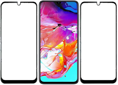 spaziogold Edge To Edge Tempered Glass for Samsung Galaxy A70(Pack of 2)