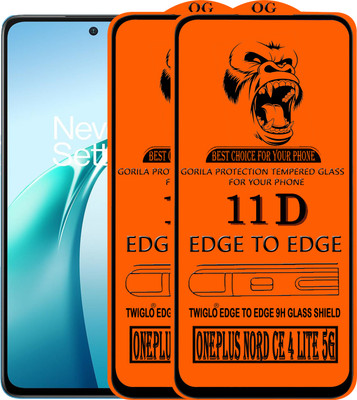 TWIGLO Edge To Edge Tempered Glass for ONEPLUS NORD CE 4 LITE 5G(Pack of 3)
