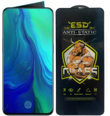 Resolute Edge To Edge Tempered Glass for Oppo Reno 10X Zoom, ESD Tempered Glass, ESD Screen Protector, Anti Static, Screen Protector(Pack of 1)