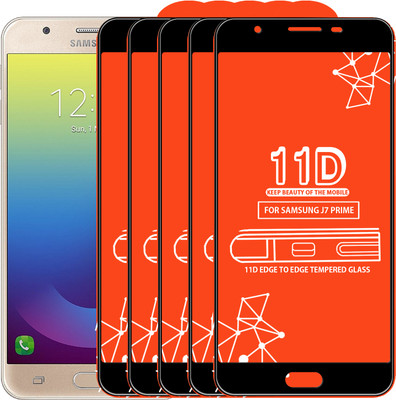 Qyist Edge To Edge Tempered Glass for Samsung Galaxy J7 Prime(Pack of 5)