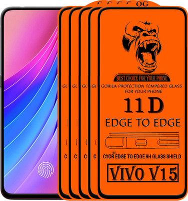 CYOR Edge To Edge Tempered Glass for VIVO V15(Pack of 5)