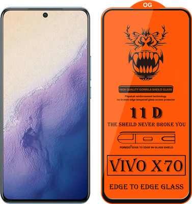 Forego Edge To Edge Tempered Glass for Vivo X70(Pack of 1)