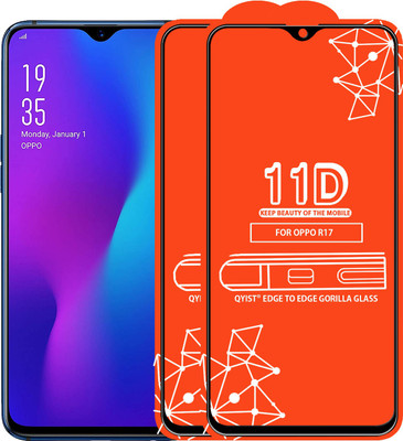 Qyist Edge To Edge Tempered Glass for Oppo R17(Pack of 2)