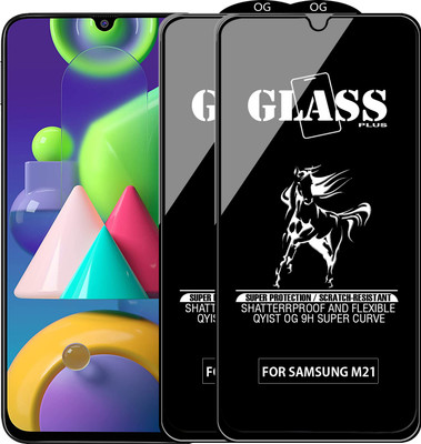 Qyist Edge To Edge Tempered Glass for SAMSUNG GALAXY M21(Pack of 2)