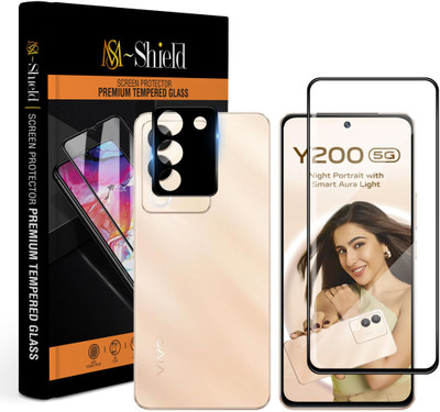 MS-Shield Edge To Edge Tempered Glass for Vivo Y200 5G, With Camera Lens Protector(Pack of 1)