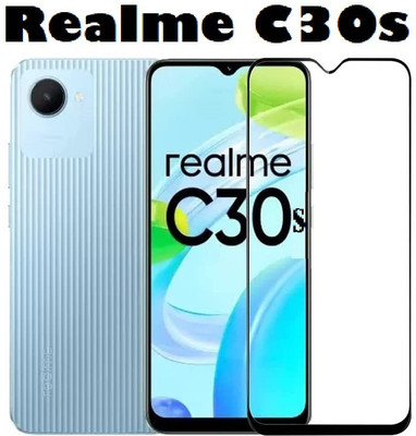 welldesign Edge To Edge Tempered Glass for Realme C30s(Pack of 1)