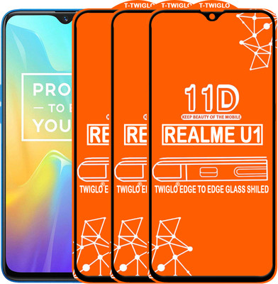 TWIGLO Edge To Edge Tempered Glass for Realme U1(Pack of 3)