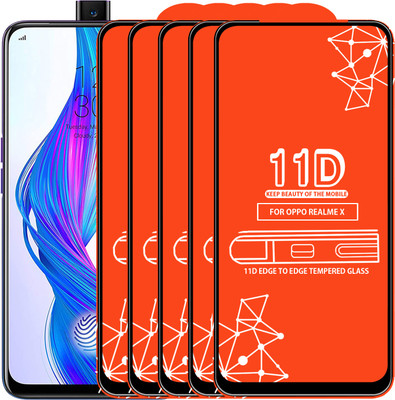 Roxel Edge To Edge Tempered Glass for Realme X(Pack of 5)