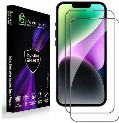 iWishKart Edge To Edge Tempered Glass for Apple iPhone 14 Plus, Apple iPhone 14 Plus 5G Gorilla Glass(Pack of 2)