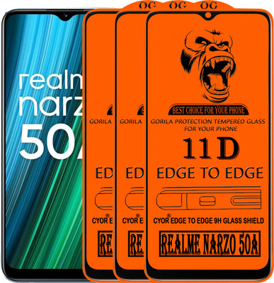CYOR Edge To Edge Tempered Glass for REALME NARZO 50A(Pack of 3)