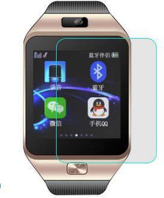 zxb Edge To Edge Tempered Glass for DZ09 Bluetooth Smartwatch(Pack of 1)
