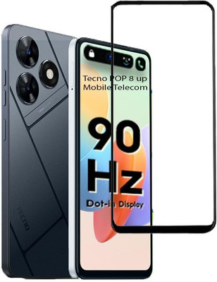 9H Edge To Edge Tempered Glass for Tecno Pop 8 POP 5G- Tempered Glass Supports full Edge to Edge Screen Protection Providing Superior Coverage to Mobile Screens(Pack of 1)